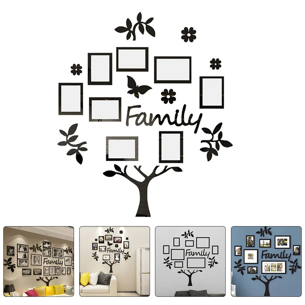 3d Wall Art Wooden Family Tree Photo for Wall Decoration