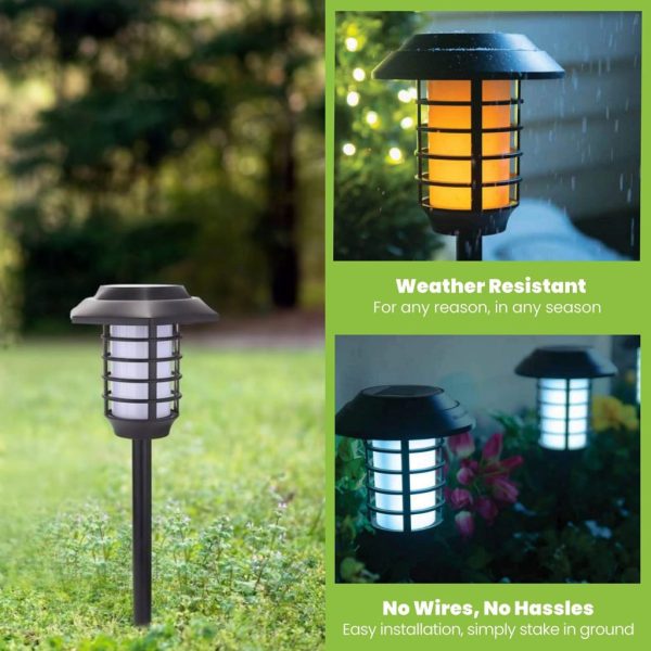 2 In 1 Solar Flame Lamp - Outdoor Led