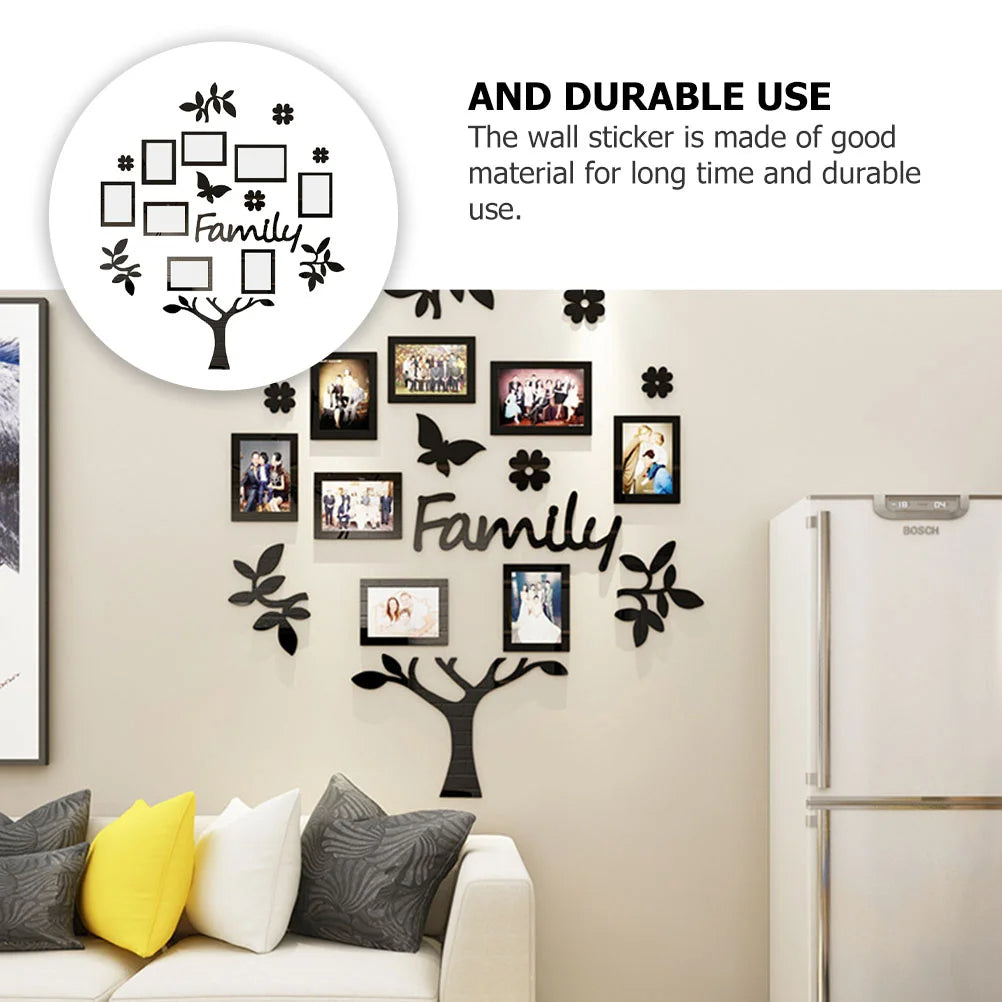 3d Wall Art Wooden Family Tree Photo for Wall Decoration