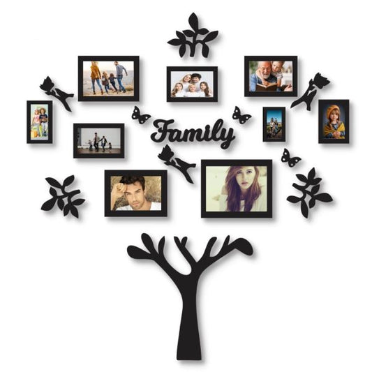 3d Wall Art Wooden Family Tree Photo for Wall Decoration