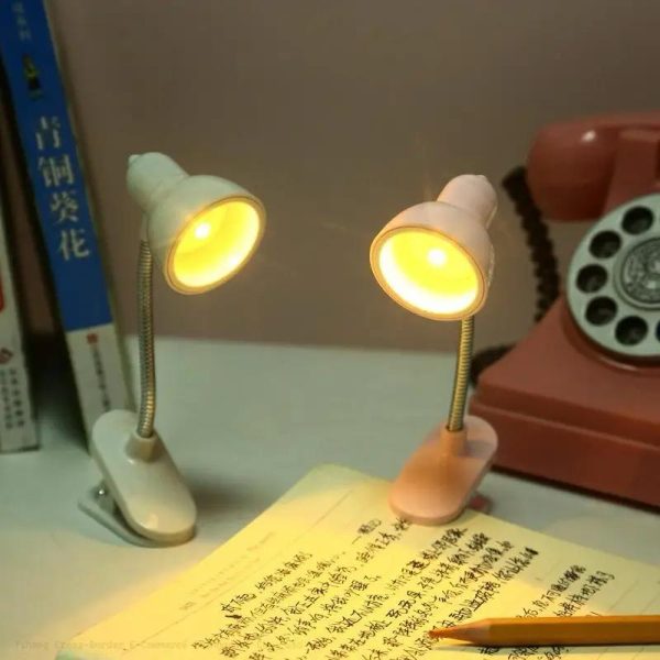 Mini LED Flexible Clip Book Reading White Light Lamp