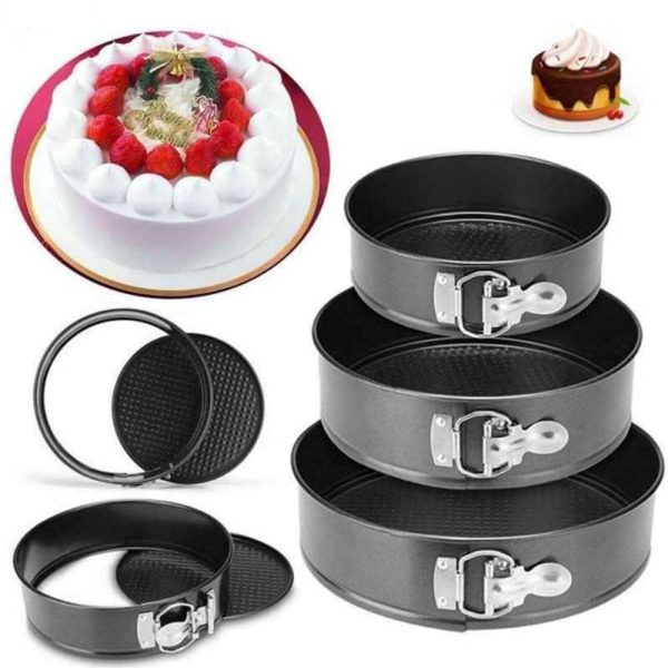 Set Of 3 Nonstick Round Shape Cake Pan