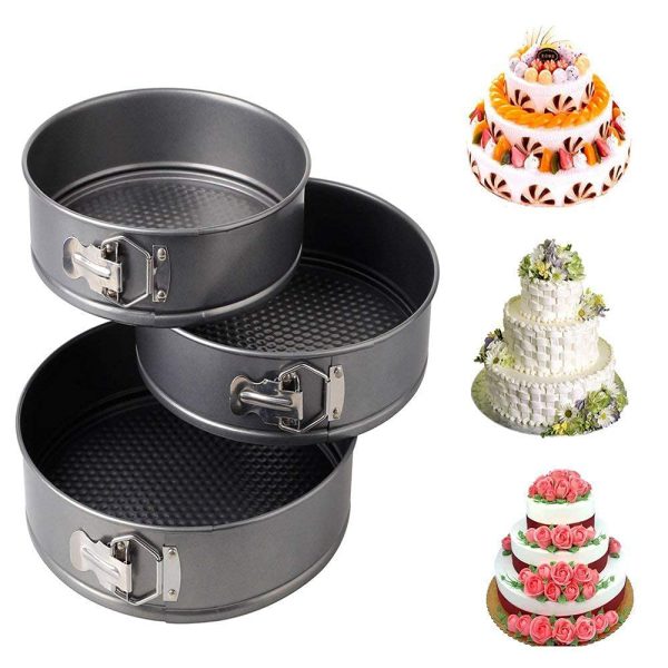 Set Of 3 Nonstick Round Shape Cake Pan